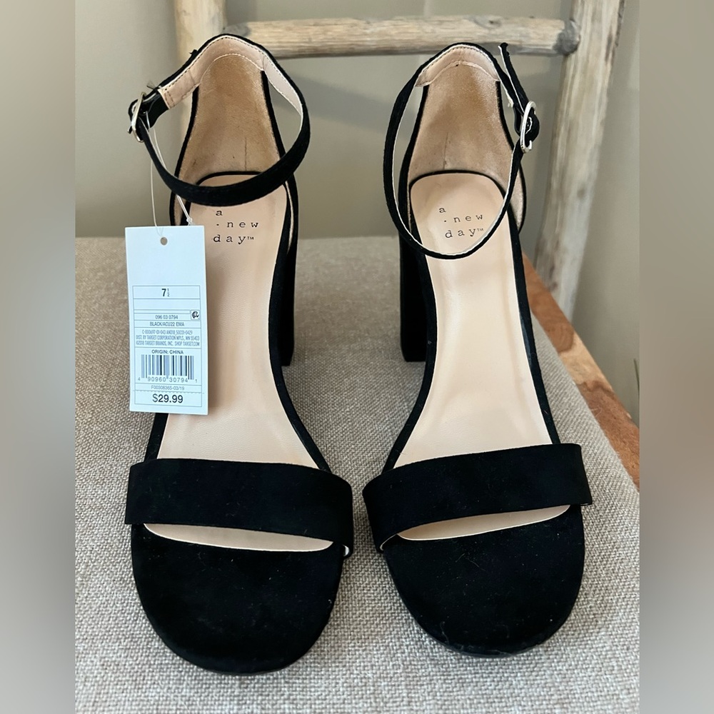 Target “A New Day” strapped block heel size 7.5 color black